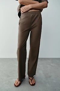 STRAIGHT-LEG COTTON PANTS