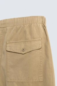 RELAXED FIT LYOCELL-COTTON SHORTS