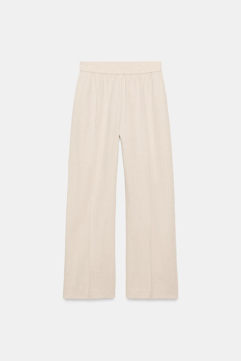 PANTALON DROIT AVEC LIN