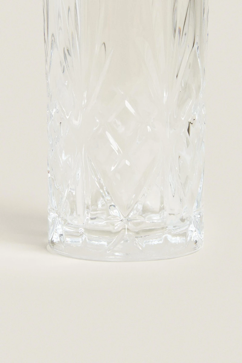 TALL TUMBLER WITH RAISED DESIGN