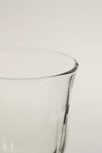 VERTICAL RAISED DESIGN GLASS TUMBLER