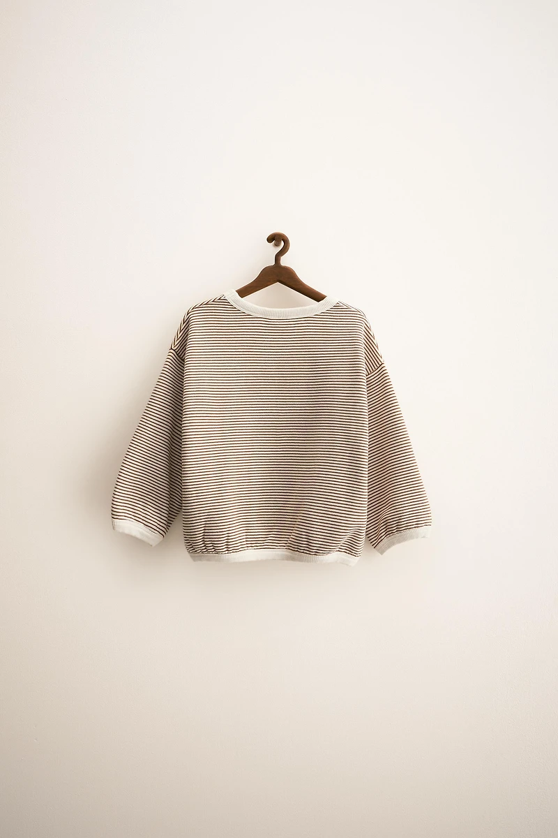 ZARA TIMELESS - FINE STRIPE SWEATSHIRT