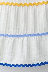 MULTI-COLOR RUCHED DRESS