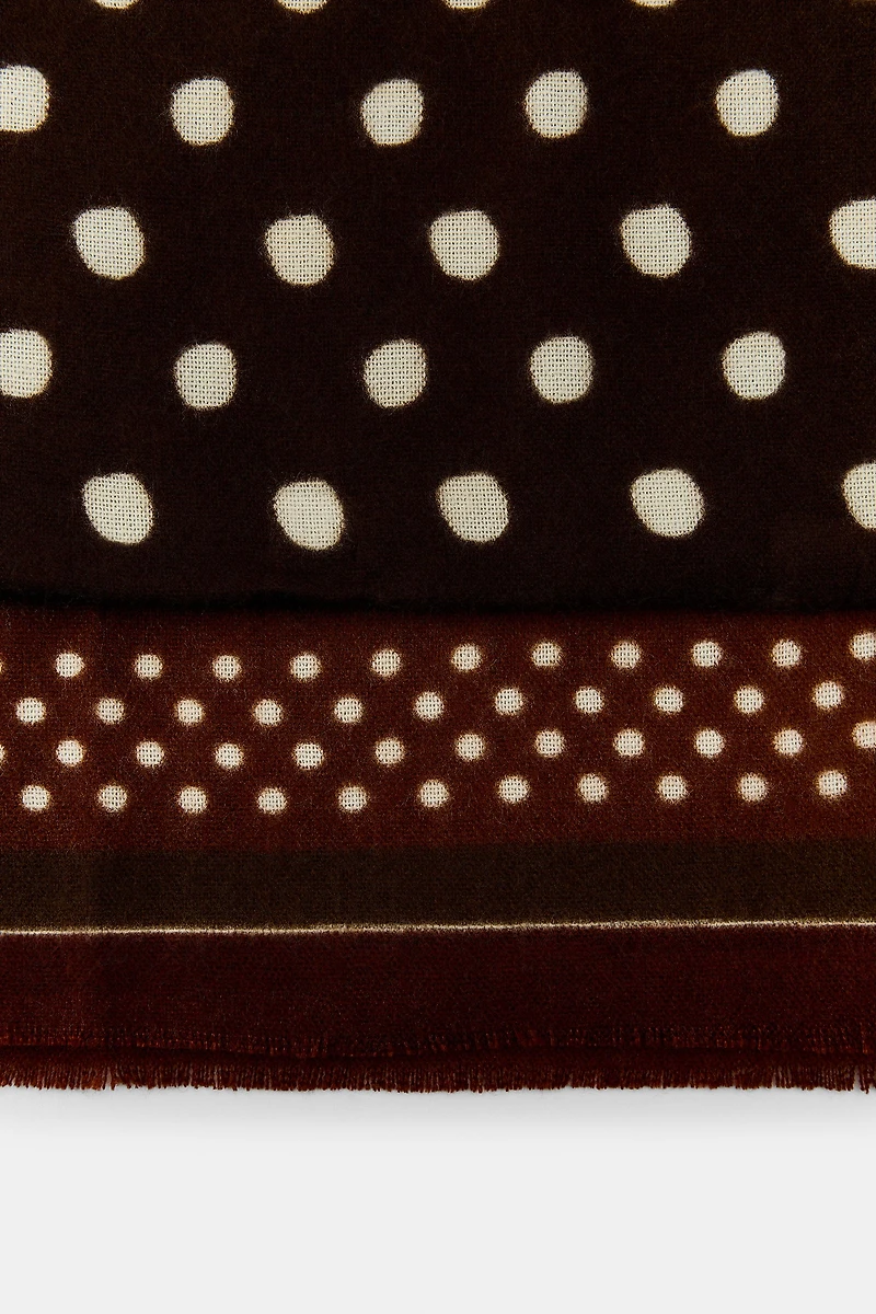 POLKA DOT PRINT SCARF