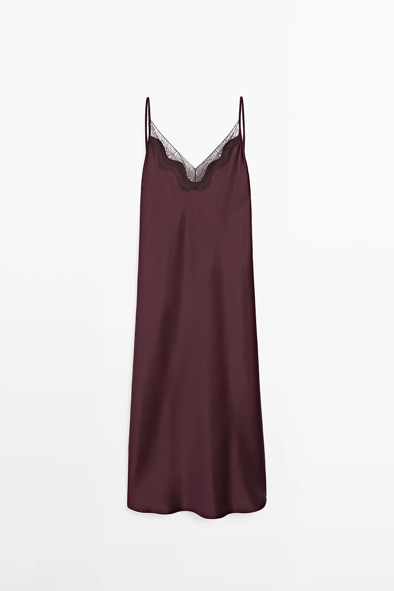 Robe midi fluide style nuisette