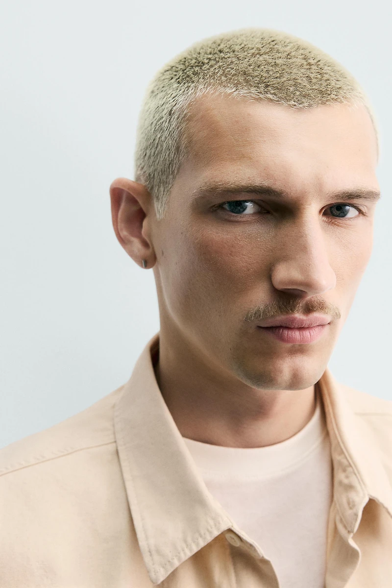 BOXY FIT OVERSHIRT WITH TEXT PATCHES