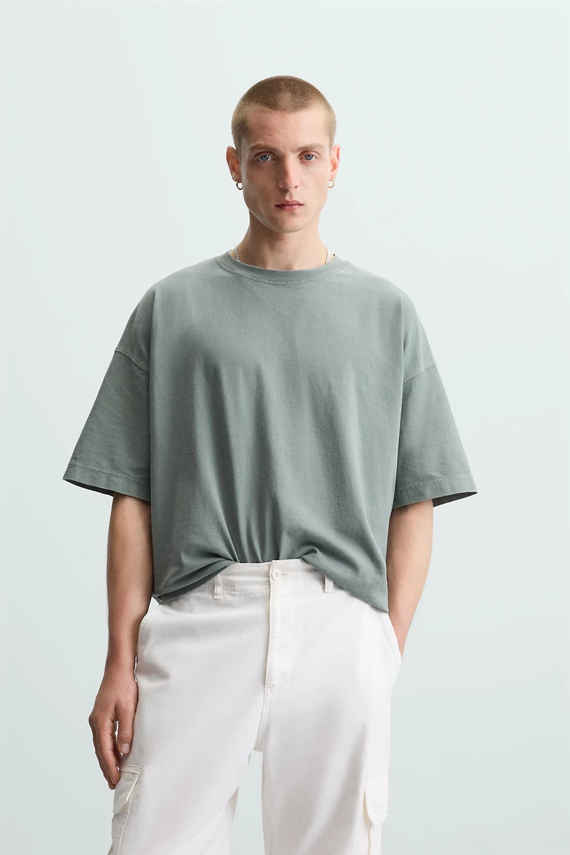 WASHED LIGHT WEIGHT BOXY FIT T-SHIRT