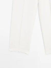 Pantalon de tailleur droit 100 % lin