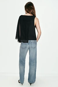 COMBINATION CAPE BLOUSE