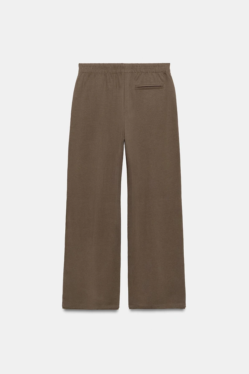 STRAIGHT-LEG COTTON TROUSERS