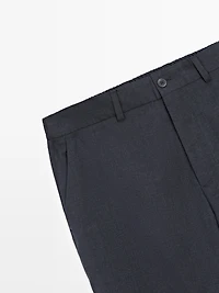 Wool houndstooth trousers