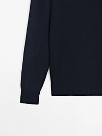 Pull col rond en laine mélangée