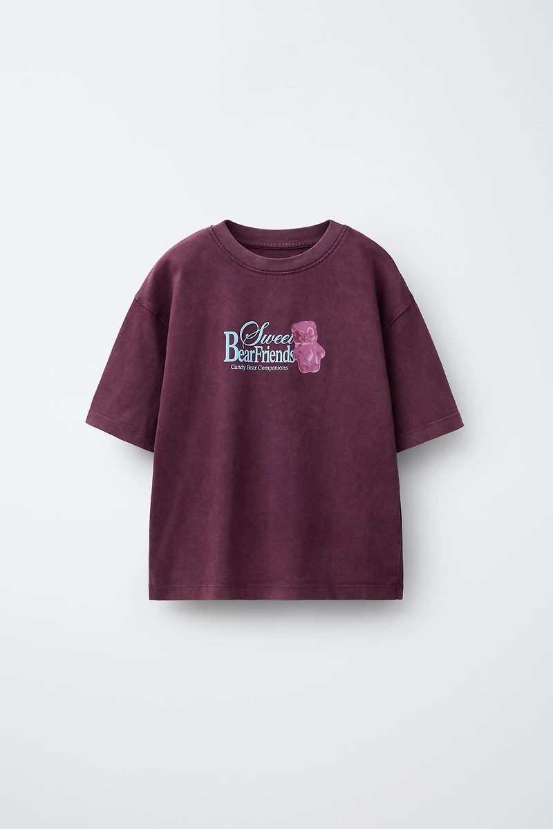 T-SHIRT À TEXTE EN RELIEF