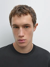 Long sleeve medium weight cotton T-shirt