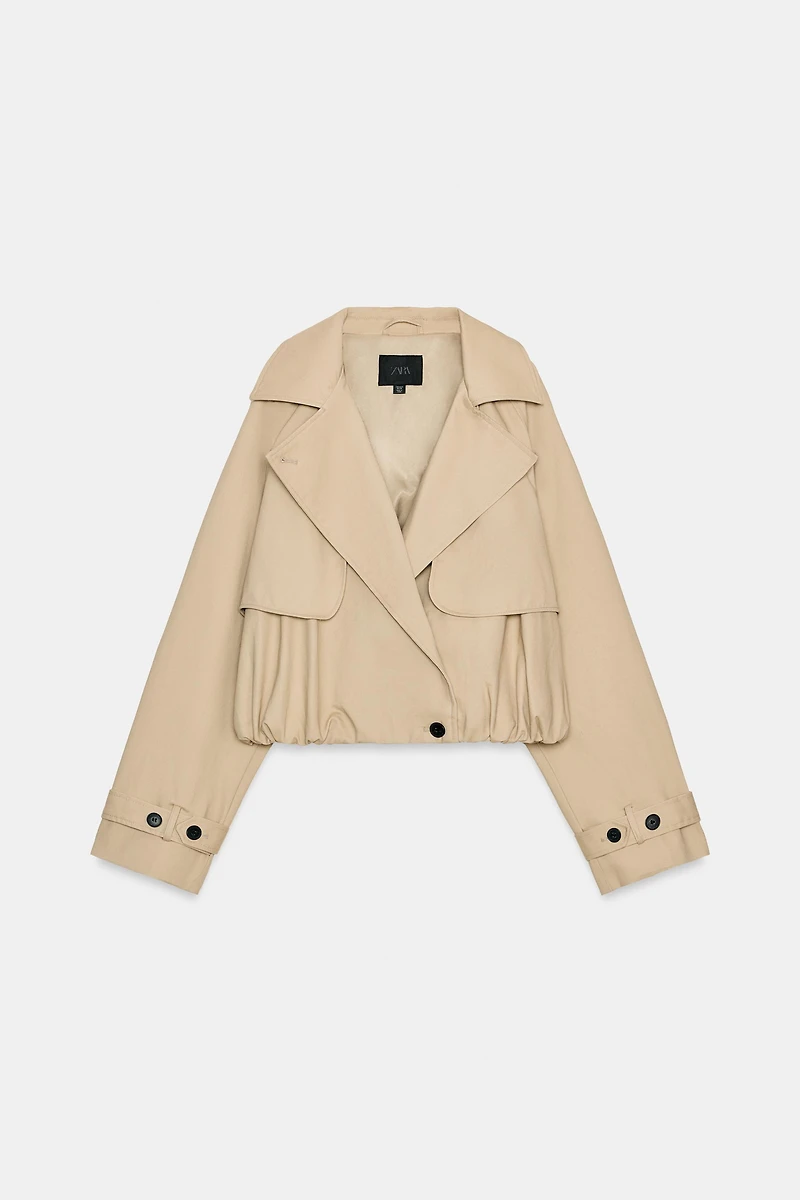 SHORT BALLOON TRENCH COAT