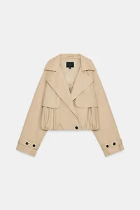 SHORT BALLOON TRENCH COAT