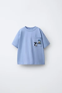 MICKEY MOUSE AND DONALD DUCK © DISNEY EMBROIDERED POCKET T-SHIRT