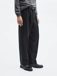 Flannel trousers with darts - LIMITED