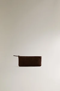 SPLIT LEATHER STORAGE CASE