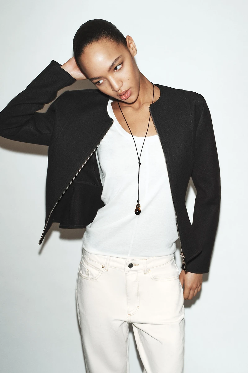 BLOUSON PEPLUM DOUX