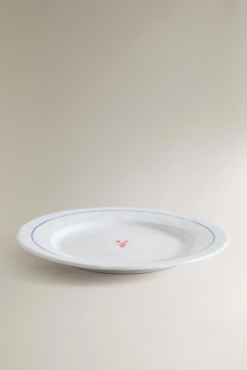 LOBSTER STONEWARE DINNER PLATE
