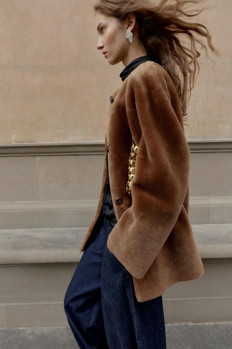 MANTEAU 100 % CUIR RÉVERSIBLE