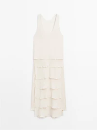 Long flowing dress with ruffles