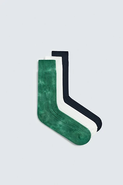 LOT DE 3 PAIRES CHAUSSETTES CÔTELÉES AARON LEVINE X ZARA