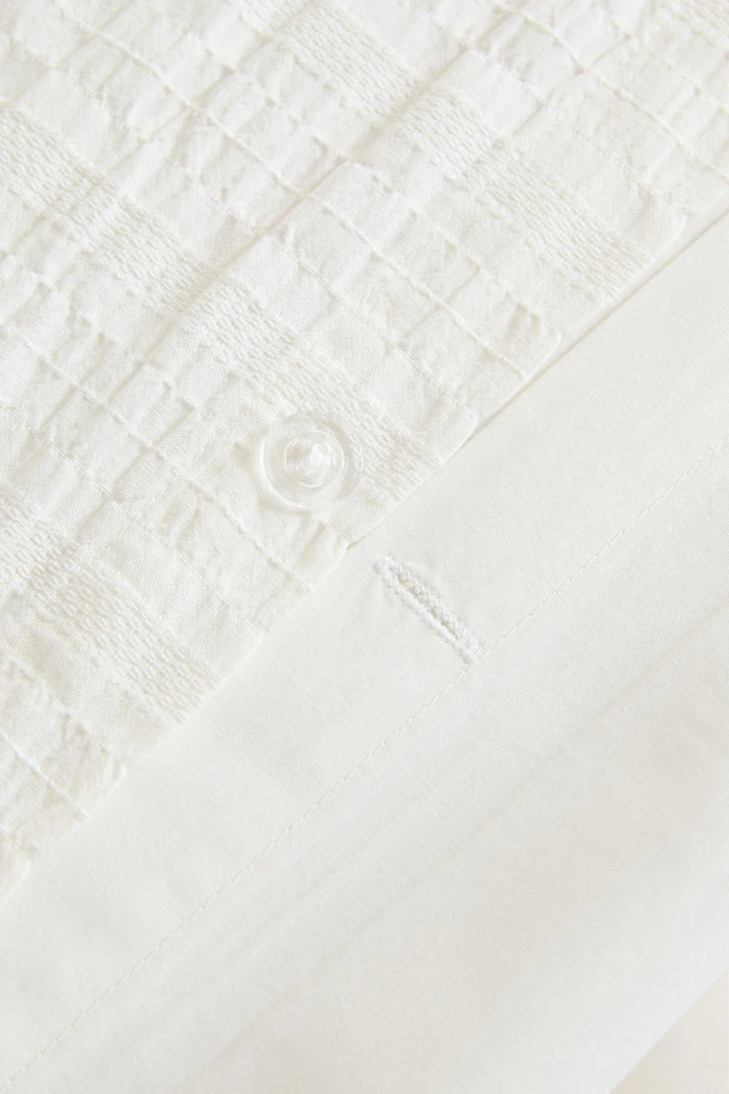 HOUSSE DE COUETTE COTON TEXTURÉ