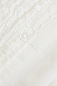 HOUSSE DE COUETTE COTON TEXTURÉ