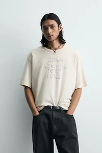 WASHED MARKER TEXT T-SHIRT