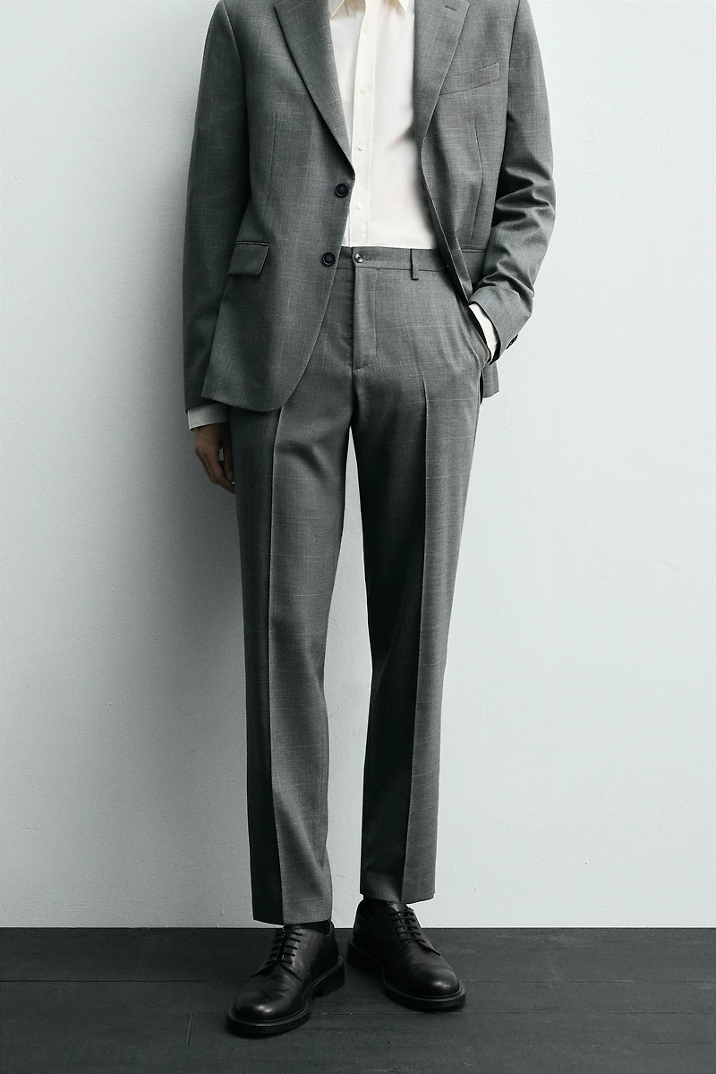 PLAID SUIT PANTS