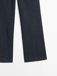 Jean flare taille haute avec poches