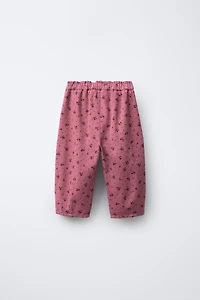 PANTALON BAGGY À FLEURS