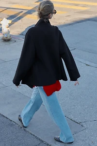 HIGH NECK WOOL BLEND SHORT COAT