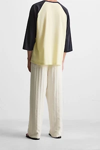 JACQUARD RELAXED FIT PANTS