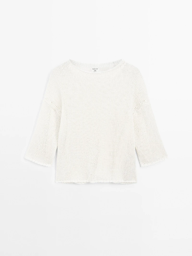 Oversize short sleeve sweater - STUDIO