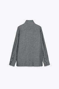 FLOWY HIGH NECK SHIRT