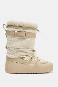 FAUX SHEARLING ANKLE BOOTS SKI COLLECTION