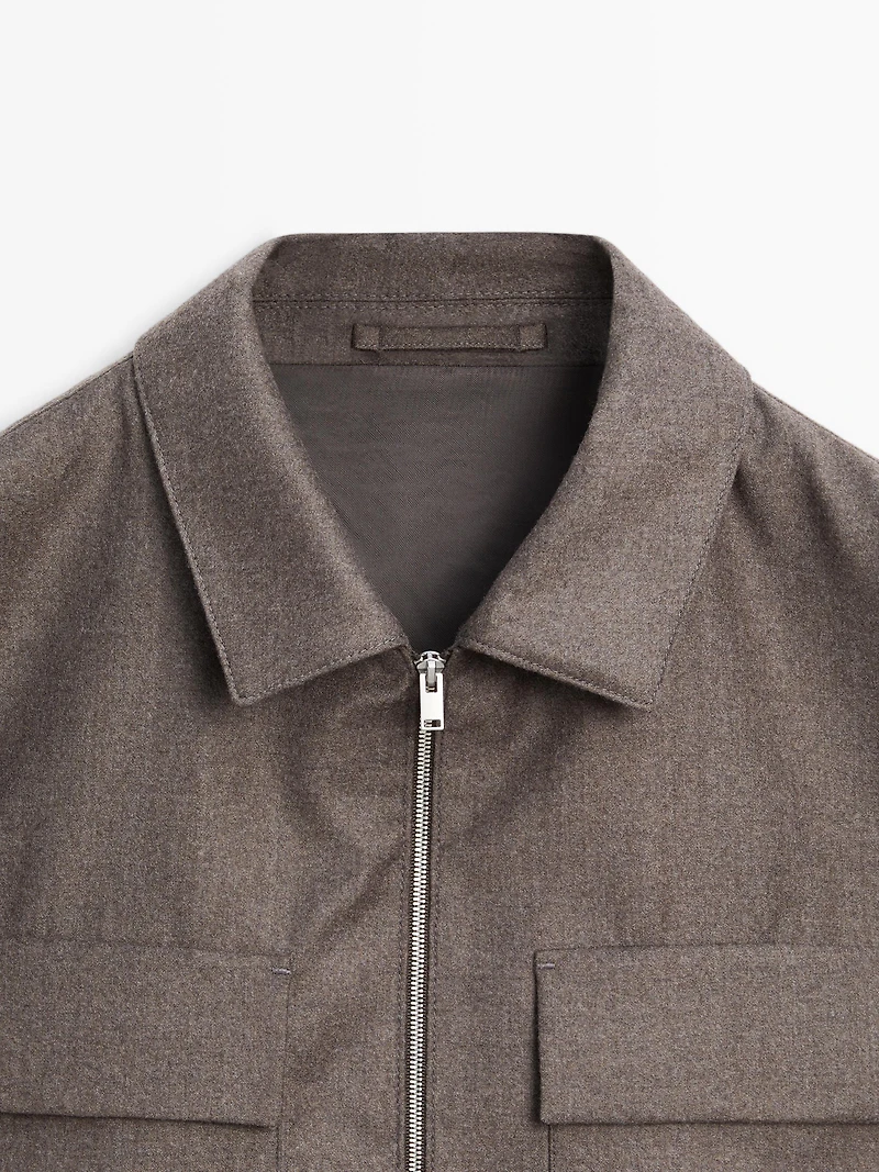 Veste en flanelle 100 % laine
