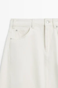 Barrel fit denim midi skirt