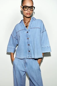 Z1975 WIDE SLEEVE DENIM SHIRT