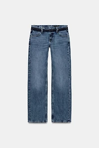 ZW COLLECTION LOW-RISE STRAIGHT LEG JEANS