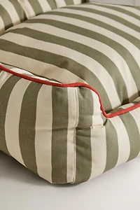 STRIPED PET BED WITH PIPING