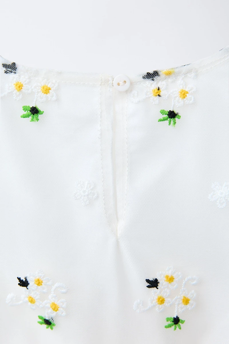 EMBROIDERED TULLE DRESS