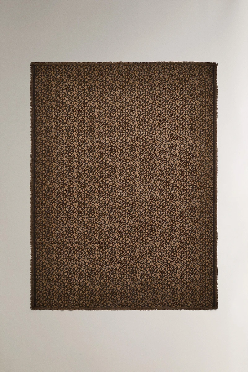 FLORAL WOOL BLANKET
