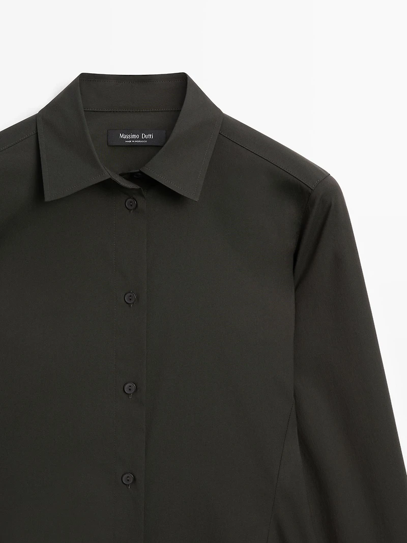 Cotton blend stretch shirt