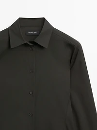 Cotton blend stretch shirt
