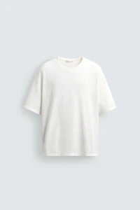 T-SHIRT COL V COTON-CHANVRE