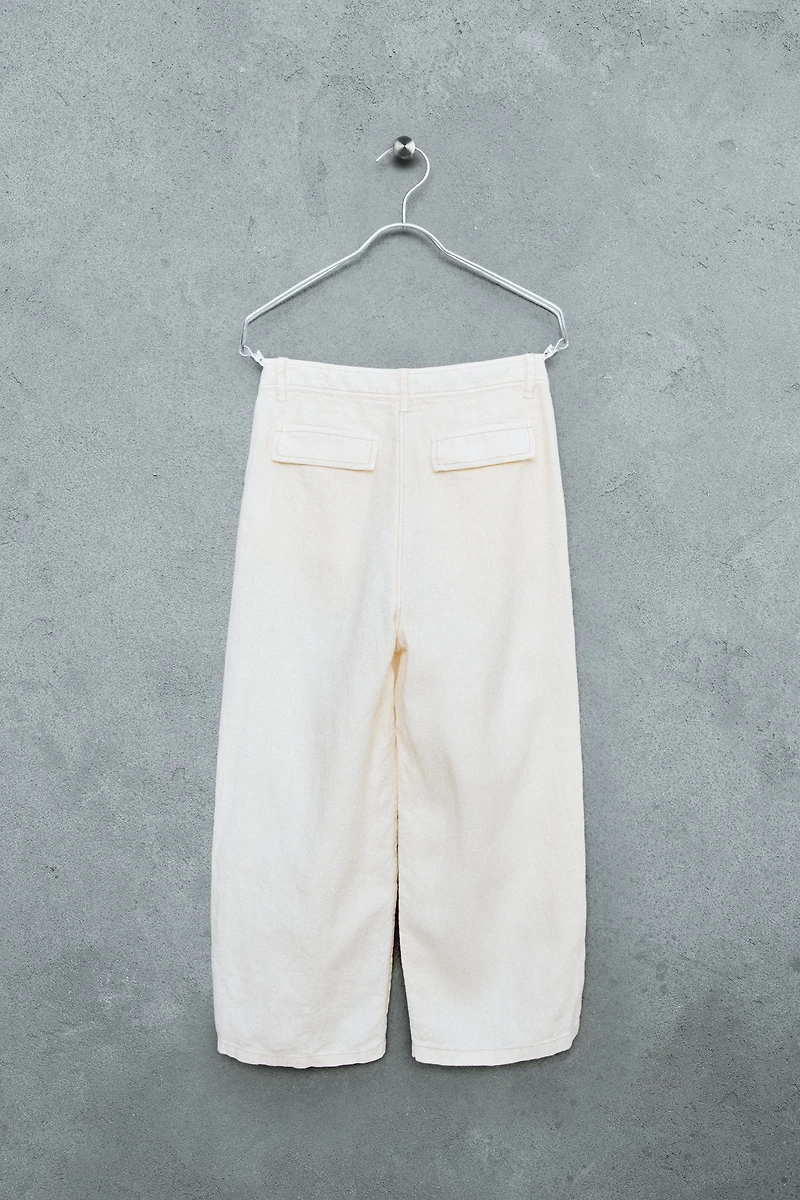 STORIESZ - PANTALON SURPIQÛRE CONTRASTE 100% LIN